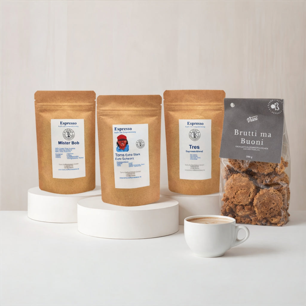 Probierpack Espresso + Leckerei nach Wahl